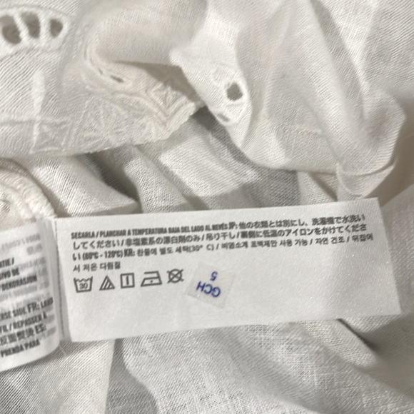 Abercrombie & Fitch Embroidered White Linen Top NWT - Picture 9 of 10